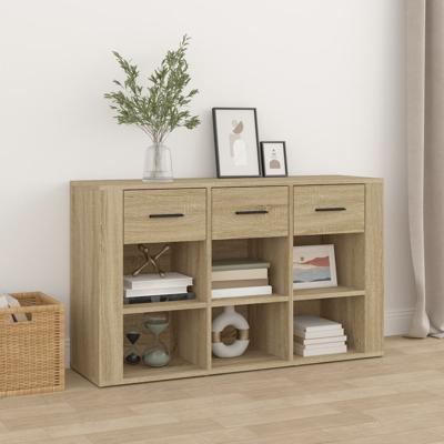Dressoir 100x30x59,5 cm bewerkt hout sonoma eikenkleurig