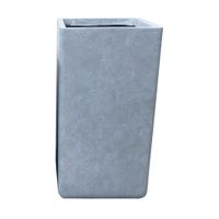 Bloempot curved square tall basic cement 23x50 cm - E'lite