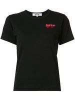 Comme Des Garçons Play embroidered heart T-shirt - Noir - thumbnail