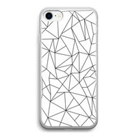 Geometrische lijnen zwart: iPhone SE 2020 Transparant Hoesje