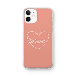 Forever heart: iPhone 12 mini Transparant Hoesje