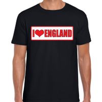 I love England / Engeland landen t-shirt zwart heren 2XL  -