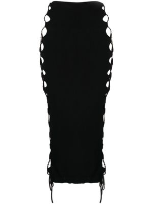 Monse jupe en maille à détail de laçage - Noir
