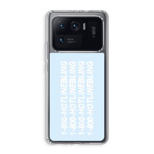 Hotline bling blue: Xiaomi Mi 11 Ultra Transparant Hoesje