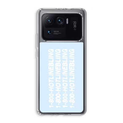 Hotline bling blue: Xiaomi Mi 11 Ultra Transparant Hoesje