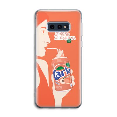 Peach please!: Samsung Galaxy S10e Transparant Hoesje