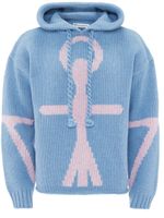 JW Anderson hoodie à logo Anchor - Bleu - thumbnail