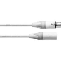 Cordial XLR Verbindingskabel [1x XLR-bus - 1x XLR-stekker] 5.00 m Wit