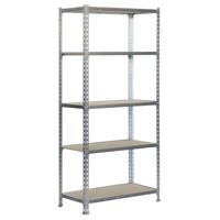 Planken Simon Rack Hout 167,4 X 71 X 31 CM Grijs 5 Planken