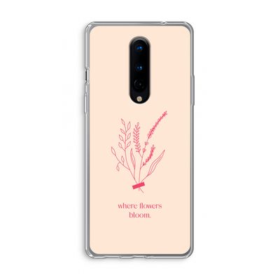 Where flowers bloom: OnePlus 8 Transparant Hoesje
