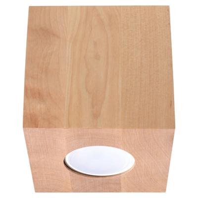 Plafondlamp QUAD naturel hout