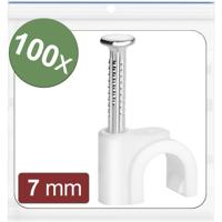 Quadrios 24CA420 Spijkerclip 24CA420 Bundel-Ø (bereik) 4 tot 7 mm Wit 100 stuk(s)