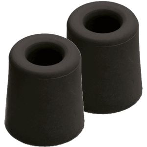 5x stuks deurstopper / deurbuffer rubber zwart 7,3 x 4 cm