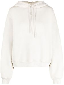 Alexander Wang hoodie en coton mélangé à coupe crop - Tons neutres