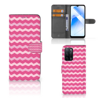 OPPO A16/A16s/A54s Telefoon Hoesje Waves Pink - thumbnail