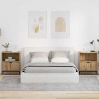 Nachtkastjes 2 pcs artisanaal eikenkleurig 49 x 36 x 61 cm