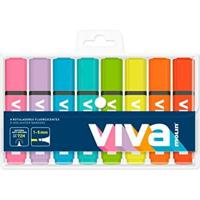 Fluorescerende Markeerstift Set Molin VIVA Multicolour 8 Onderdelen - thumbnail