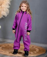 Waterproof Softshell Overall Comfy Royal Purple Jumpsuit - thumbnail