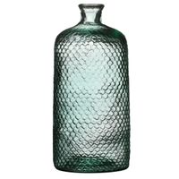 Bloemenvaas Scubs Bottle - helder geschubt transparant - glas - D18 x H42 cm - Fles vazen