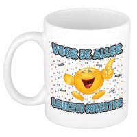 Cadeau mok/beker - Voor de aller leukste meester - wit - 300 ml