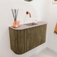 Toiletmeubel Mondiaz Joya Dlux | 73.2 cm | Meubelkleur Dusk | Faye wastafel Saba Wasbak Midden | Zonder kraangat(en)