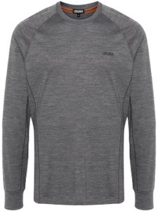 Zegna pull à logo brodé - Gris