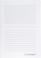 Q-CONNECT L-map met venster, 120 g/m², A4, pak van 100 stuks, wit