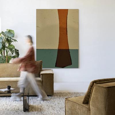 Urban Cotton Wandkleed 'Geen Mosterd' 110 x 145cm in Frame - black