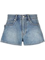 Zadig&Voltaire short en jean à ornements strassés - Bleu - thumbnail