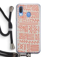 Marrakech Pink: Samsung Galaxy A40 Transparant Hoesje met koord