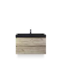 Maxx XL Badmeubelset 100 cm - Craft Oak - Wastafel Lucca 1 kraangat