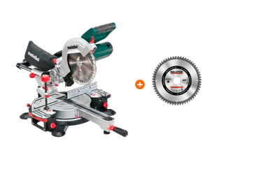 Metabo KGS 216 M + 2x Zaagblad 216x30mm Metabo KGS 216 M + 2x Zaagblad 216x30mm