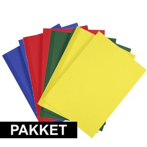 8x A4 hobbykarton in vier kleuren blauw/rood/donkergroen/geel   -