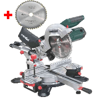 Metabo Afkortzaag KGS 254 M met trekfunctie | met 2e zaagblad - 690828000