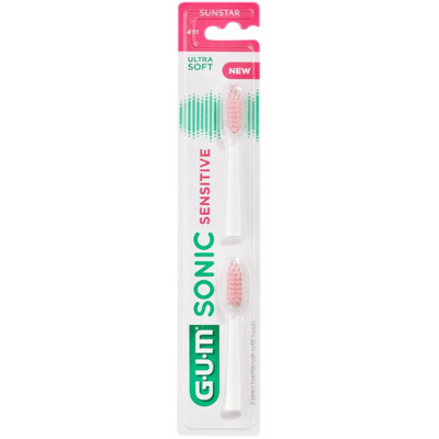 GUM GUM Sonic Sensitive Wit Opzetborstels - 2 stuks