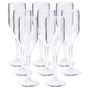 Champagneglas - pakket 48x - transparant - onbreekbaar kunststof - 150 ml