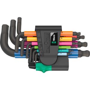 Wera 950/9 Hex-Plus Multicolour 2 Stiftsleutelset, 9-delig schroevendraaier metrisch, BlackLaser