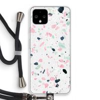Terrazzo N°3: Pixel 4 Transparant Hoesje met koord
