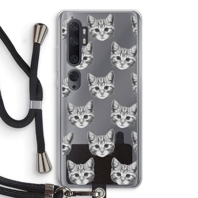 Kitten: Xiaomi Mi Note 10 Pro Transparant Hoesje met koord