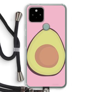 Avocado: Pixel 5 Transparant Hoesje met koord