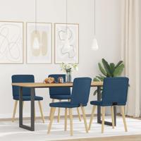 Eetkamerstoelen 4 st stof blauw