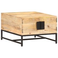 Salontafel 67x67x45 cm massief mangohout - thumbnail