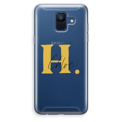 Amber Script: Samsung Galaxy A6 (2018) Transparant Hoesje