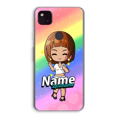 Chibi Maker vrouw: Google Pixel 4a 5G Transparant Hoesje