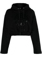 Versace hoodie crop à motif Medusa Head - Noir