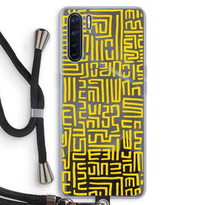 Majorelle Blue Print: Oppo A91 Transparant Hoesje met koord