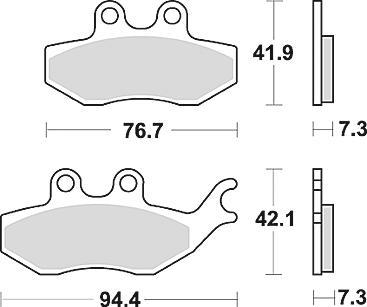 TRW Brake pad mcb 796 organic standard