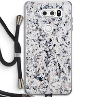 Gespikkelde marmer: LG V30 Transparant Hoesje met koord