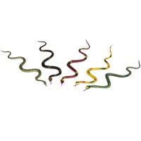Ravensden Speelgoed Slang - 5x stuks - plastic - 35 cm - wilde dieren thema - thumbnail