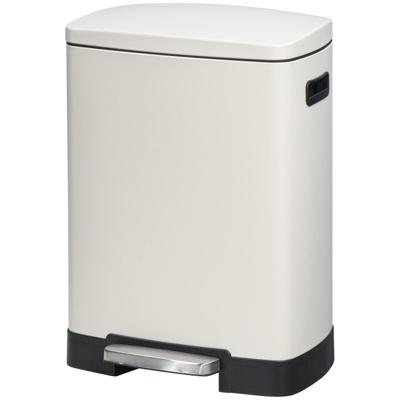 Leen Bakker - Pedaalemmer Paco - - 25L+15L - Metaal - Beige - 39x47.5x64.5 Cm